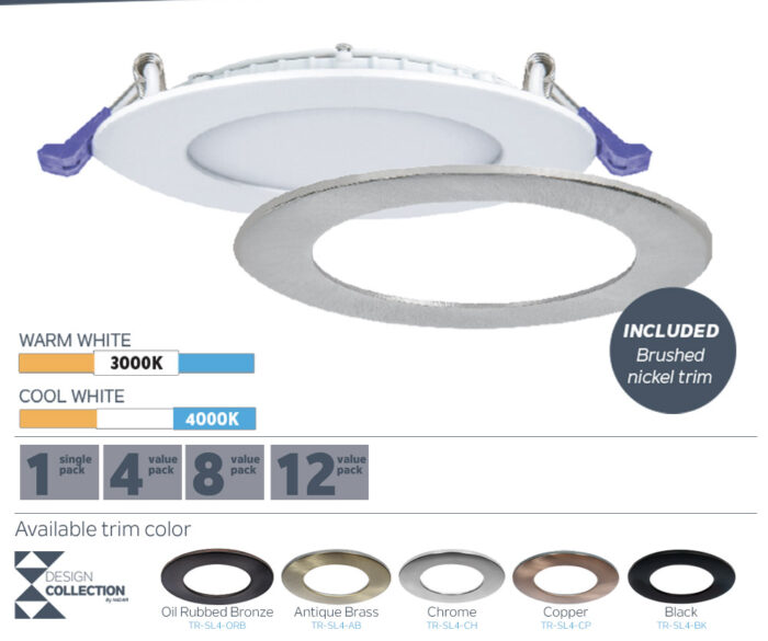 Ultra slim recessed light - 4 inch Round