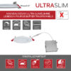 Luminaires encastrées ultra mince - 6 pouces Rond - 3 options de Température de lumière intégrés – Image 3