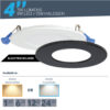 4 inches LED Ultra Slim Recessed Lights, 9W, 750 Lumens, White with Black trim included