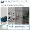 Lumières encastrées ultra minces à DEL de 3 pouces, 6 W, 450 lumens, blanc avec garniture noire incluse – Image 6