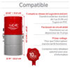 Aspirateur central hybride compact 700 AIRWATTS, cuve de 25 L / 6,6 gal., utilisable avec ou sans sacs filtrants jetables. – Image 6