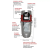 Aspirateur central hybride compact 700 AIRWATTS, cuve de 25 L / 6,6 gal., utilisable avec ou sans sacs filtrants jetables. – Image 2