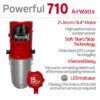 710 AIRWATTS Self-Cleaning Hybrid Central Vacuum System, 8.4'' (21.34 cm) AMETEK LAMB By-Pass Commercial Grade Motor, 32L / 8.45 Gal. - Image 4