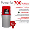 Aspirateur central hybride 700 AIRWATTS, cuve de 35 L (9,25 gal), utilisable avec ou sans sacs filtrants jetables - Image 4